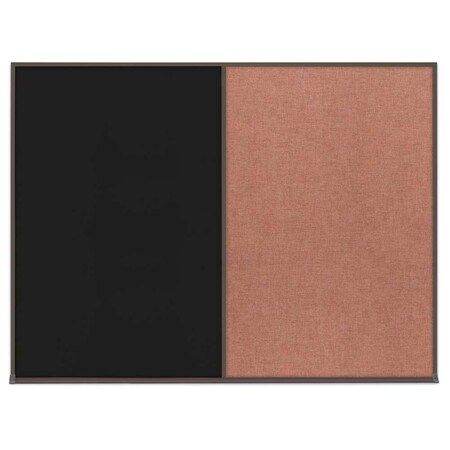 United Visual Products Double Door Radius Corkboard, 42"X32", G UV80025-GOLD-APRICOT
